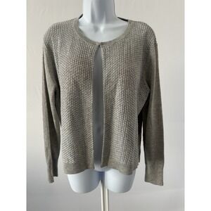 Anthropologie troubadour Gray and Silver Cardigan Sweater, Sz S (b33)